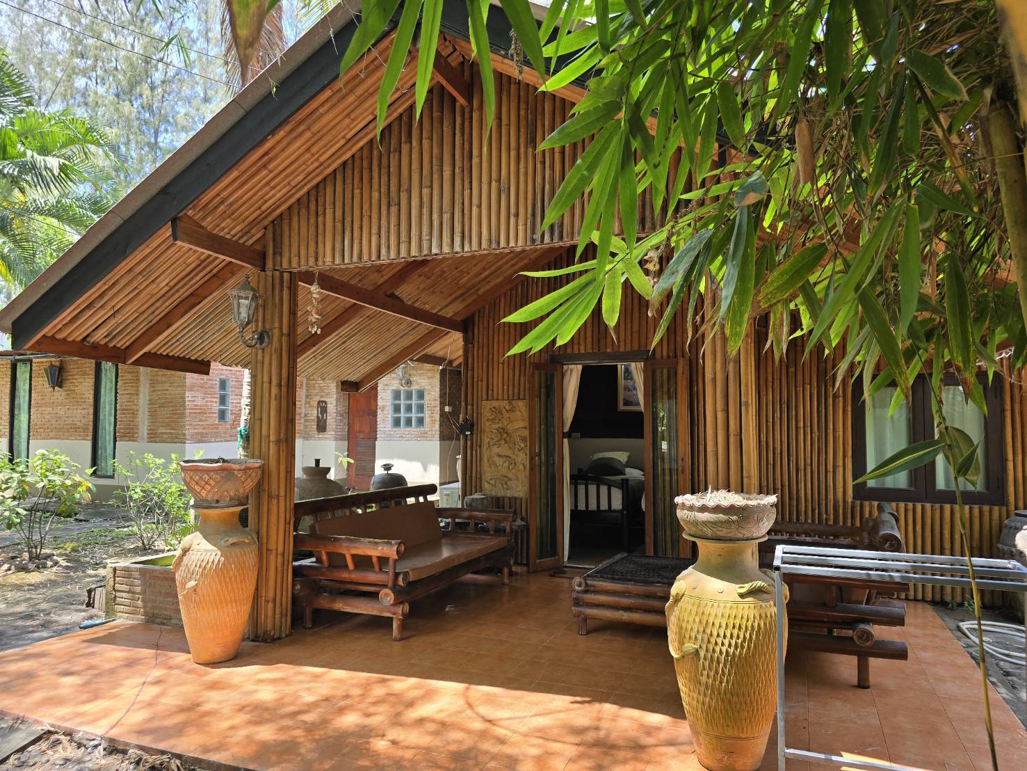 บ้านแบมบู 2 ห้องนอนเชื่อมต่อ ครอบครัว (Bamboo House 2 ) Family room